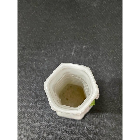 Beautiful Vintage Floral Iridescent Vase or Toothpick Holder Made in Germany - Picture 5 of 6